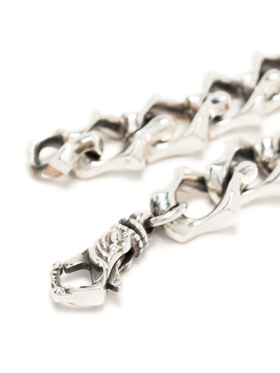 Shop Emanuele Bicocchi Sharp Link Chain Bracelet In Silver