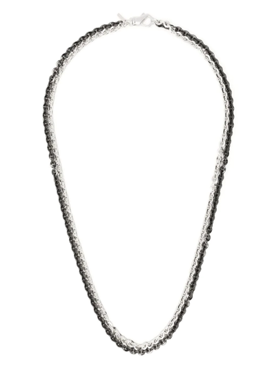 Shop Emanuele Bicocchi Double Chain-link Necklace In Silver