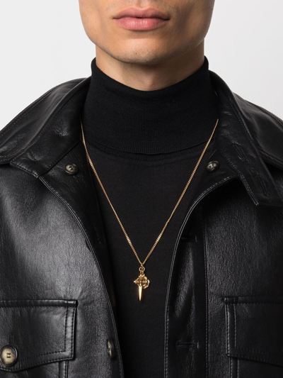 Shop Emanuele Bicocchi Cross Pendant Necklace In Gold