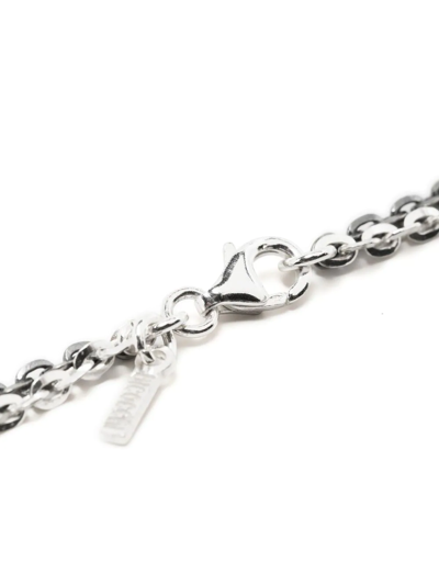Shop Emanuele Bicocchi Double Chain Necklace In Silver