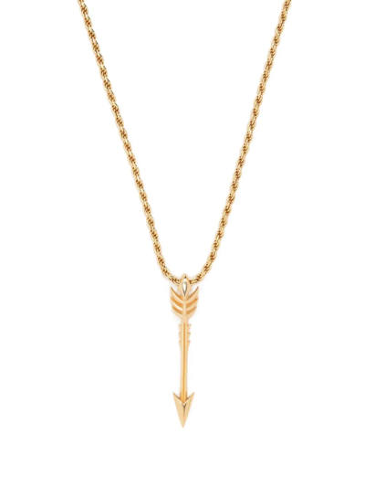 Shop Emanuele Bicocchi Arrow Pendant Necklace In Gold