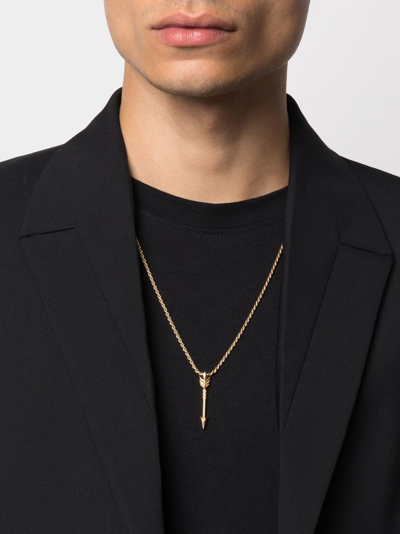 Shop Emanuele Bicocchi Arrow Pendant Necklace In Gold