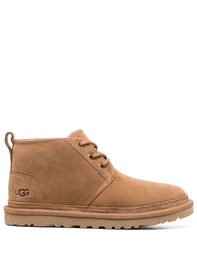 Shop Ugg Suede Lace-up Ankle Boots In Neutrals