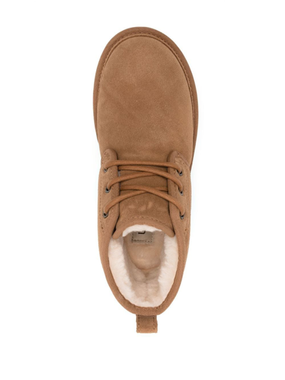 Shop Ugg Suede Lace-up Ankle Boots In Neutrals