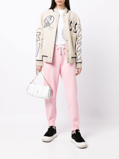 Alpha Industries Drawstring Slim Track Pants In Pink
