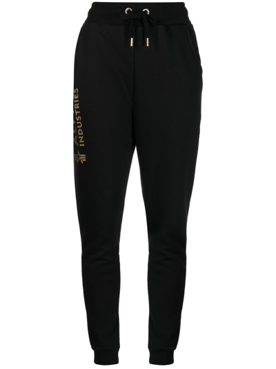 Alpha Industries Logo-print Drawstring Track Pants In Black