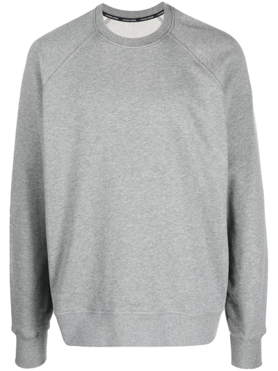 Shop Canada Goose Logo-patch Crew-neck Sweatshirt In Grey
