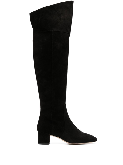 Shop Aeyde Letizia Thigh-high Boots In Black