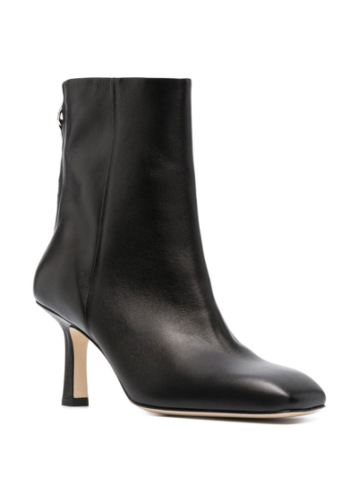Shop Aeyde Lola Square-toe Leather Boots In Black
