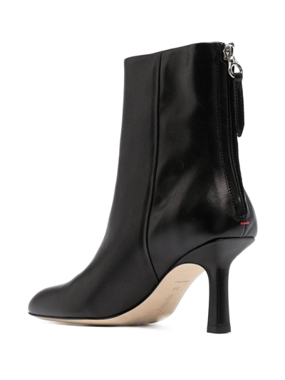 Shop Aeyde Lola Square-toe Leather Boots In Black