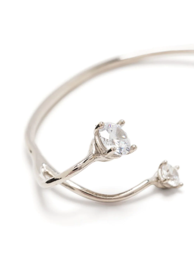 Panconesi Three Point Crystal-embellished Earcuff In Silver