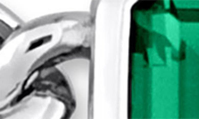 Delmar Sterling Silver & Green Cubic Zirconia Bracelet In Green