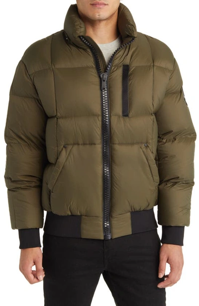 Shop Moose Knuckles 125th Street Quilted Down Coat In Park Green