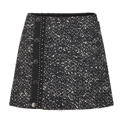 Shop Moncler Short A-line Skirt In Black