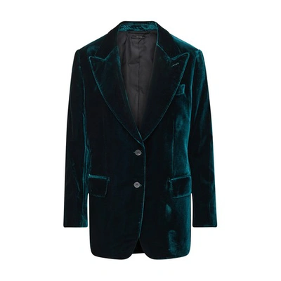 Shop Tom Ford Jacket In Racing Green