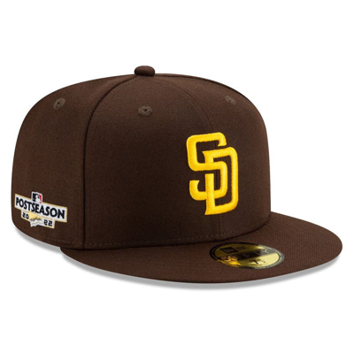 Shop New Era Brown San Diego Padres 2022 Postseason Side Patch 59fifty Game Fitted Hat