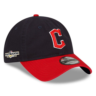 Shop New Era Navy/red Cleveland Guardians 2022 Postseason Side Patch 9twenty Adjustable Hat