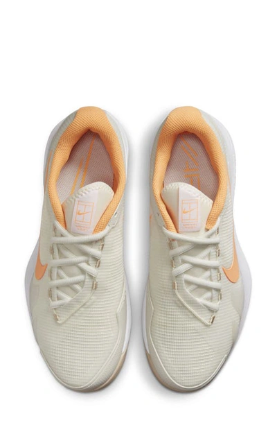 Shop Nike Court Air Zoom Vapor Pro Tennis Shoe In White/ Sanddrift/ Peach