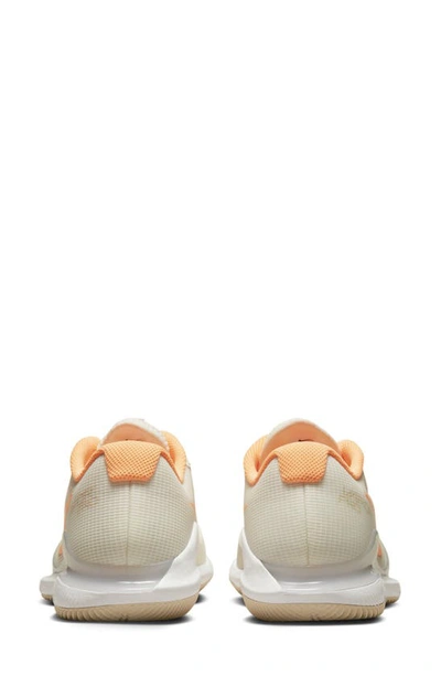 Shop Nike Court Air Zoom Vapor Pro Tennis Shoe In White/ Sanddrift/ Peach