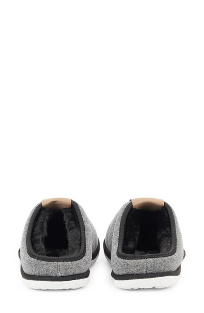 Barbour Nell Faux Fur Lined Quilted Slipper In Grey