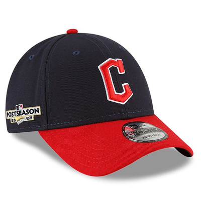Shop New Era Navy/red Cleveland Guardians 2022 Postseason Side Patch 9forty Adjustable Hat