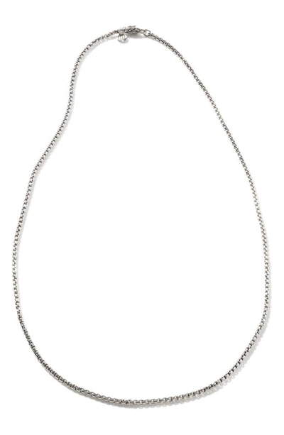 Shop John Hardy Classic Box Chain Necklace In Silver