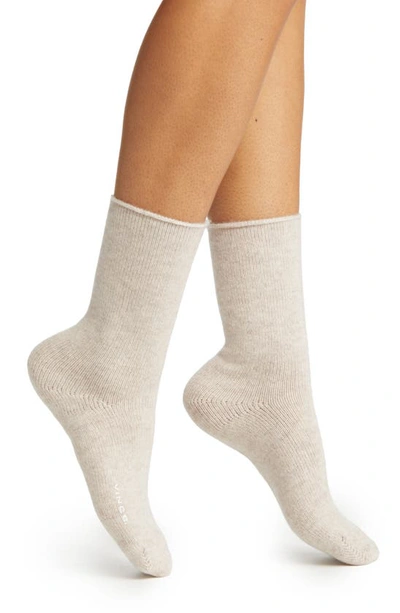 Shop Vince Cashmere Jersey Crew Socks In Ntr