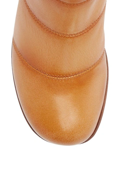 Chocolat Blu Vivi Platform Bootie In Caramel Leather