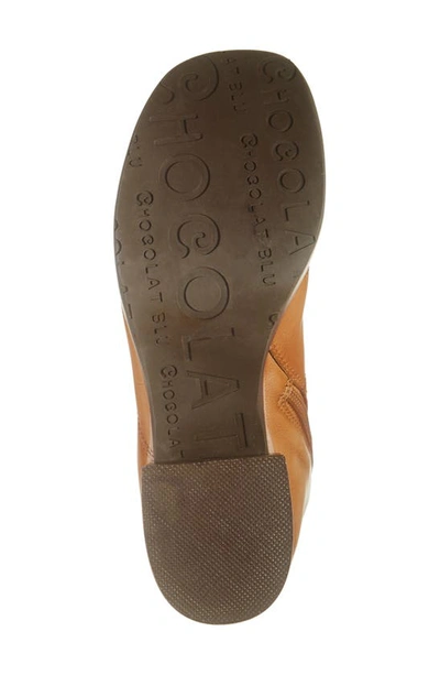 Chocolat Blu Vivi Platform Bootie In Caramel Leather