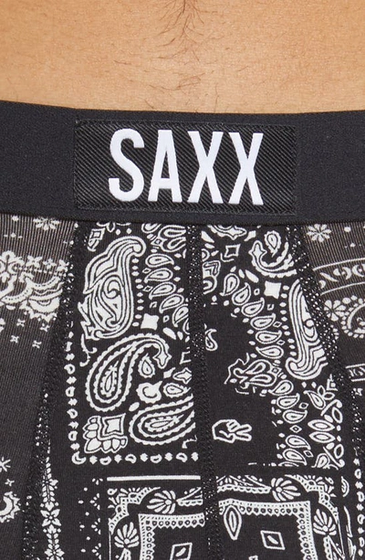 Shop Saxx Vibe Super Soft Slim Fit Boxer Briefs In Black Bandana Republic