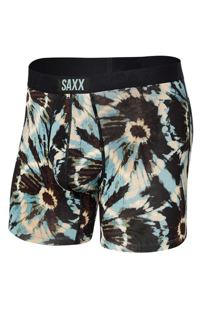 Shop Saxx Vibe Super Soft Slim Fit Boxer Briefs In Earthy Tie Dye- Multi