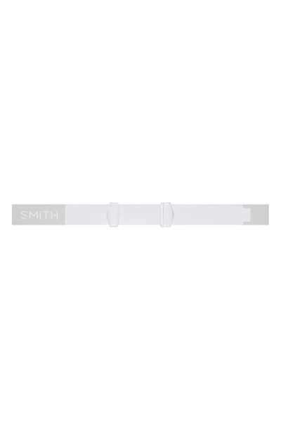Shop Smith Squad 180mm Chromapop™ Snow Goggles In White Vapor / Green Mirror