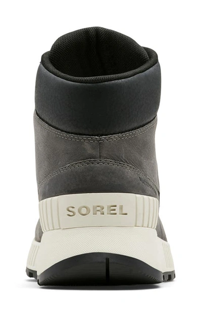 Shop Sorel Mac Hill Waterproof Boot In Quarry/ Black