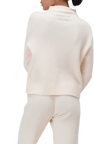 Shop Spiritual Gangster Funnel Neck Rib Sweater In Stone