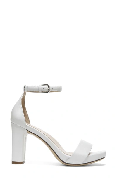 Naturalizer Joy Womens Square Toe Dress Sandals In White Leather
