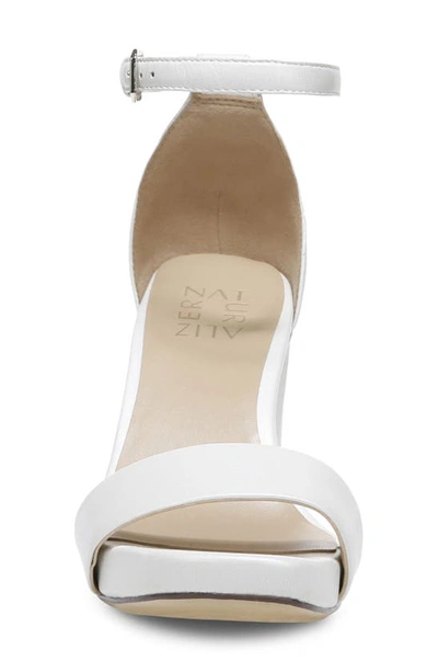 Naturalizer Joy Womens Square Toe Dress Sandals In White Leather