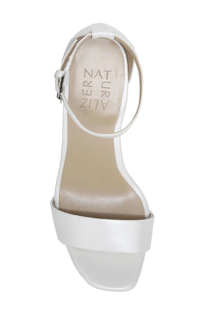 Naturalizer Joy Womens Square Toe Dress Sandals In White Leather