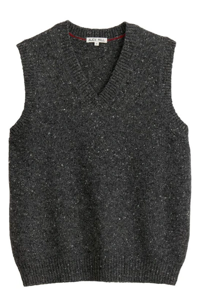 Alex Mill Donegal Wool Blend Sweater Vest In Charcoal
