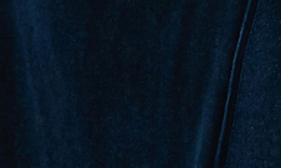 Alex Evenings Petite Velvet Side-ruched 3/4-sleeve Gown In Imperial