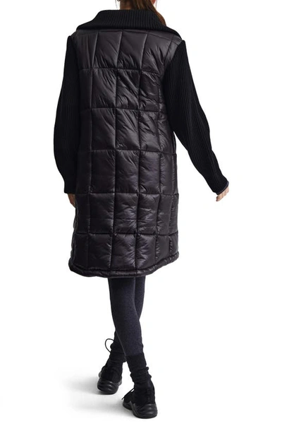 VARLEY MAYTEN KNIT ACCENT PUFFER COAT 