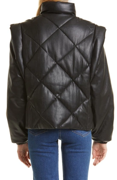 Shop Pistola Callista Puffer Jacket With Removable Sleeves In Noir