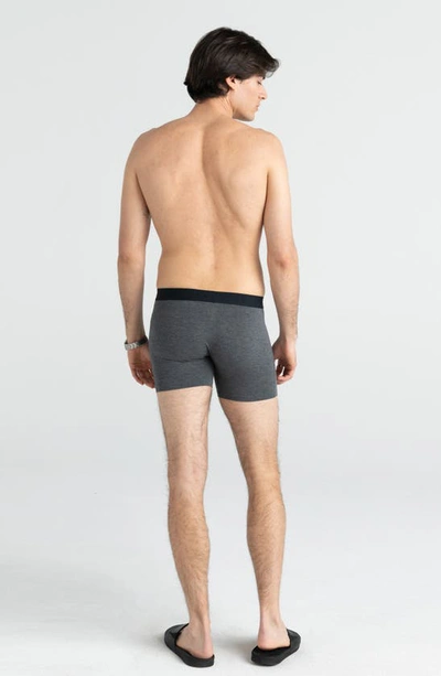 Shop Saxx Vibe Super Soft 2-pack Slim Fit Boxer Briefs In Stacked/ Graphite Heather