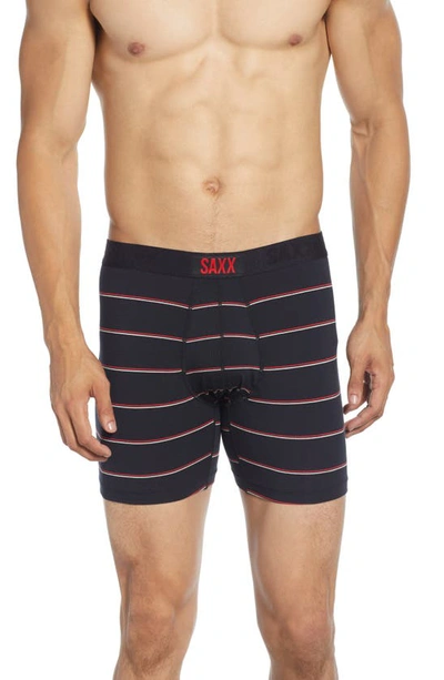 Shop Saxx Vibe Super Soft 2-pack Slim Fit Boxer Briefs In Grey/shallow Stripe