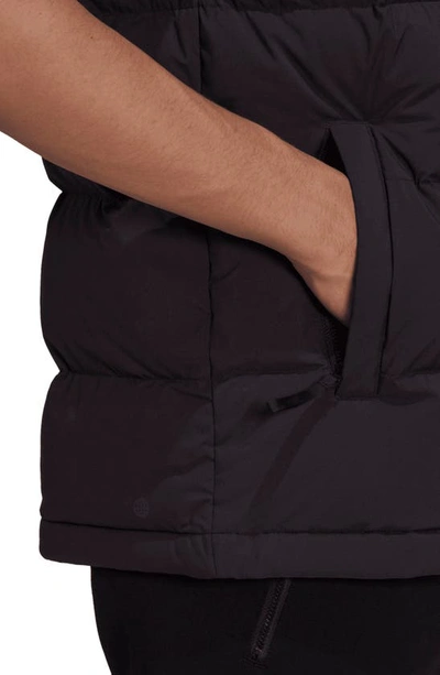 Shop Adidas Originals Helionic 600 Fill Power Down Vest In Black