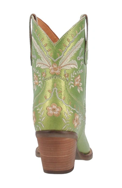 Dingo Primrose Western Boot In Green Metallic