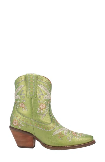 Dingo Primrose Western Boot In Green Metallic