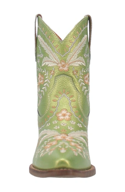 Dingo Primrose Western Boot In Green Metallic
