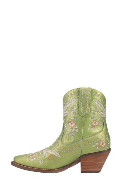 Dingo Primrose Western Boot In Green Metallic