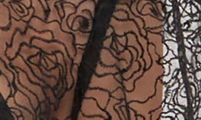 Endless Rose Embroidered Floral Button Up Shirt In Black