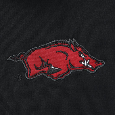 Colosseum Men's Black Arkansas Razorbacks Tortugas Logo Quarter-zip Jacket In Black